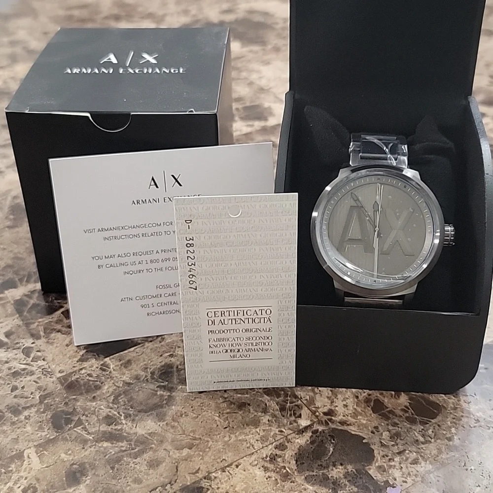 AX ARMANI EXCHANGE Men's Initials Bracelet Watch, 49mm